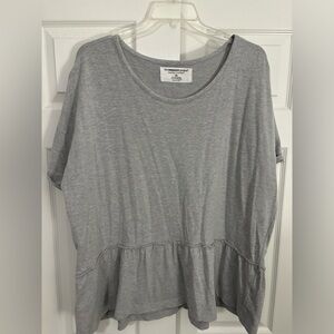The SweatShirt Project Women’s Soft Gray Short-Sleeve Top, Size 2X